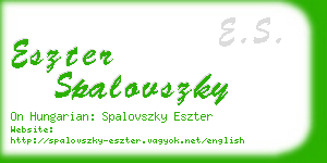 eszter spalovszky business card